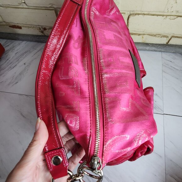Rare Coach Poppy Storypatch Pink Shoulder Bag Purse - Picture 7 of 16